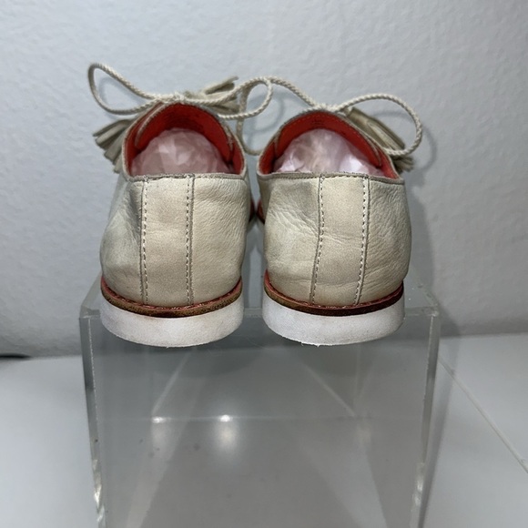 Coach Zinnia Nubuck Leather Tassel Oxford Loafer Light Sand 7 - Picture 9 of 11